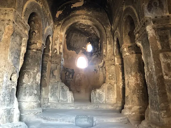 Selime Castle, basilica church nave and apse